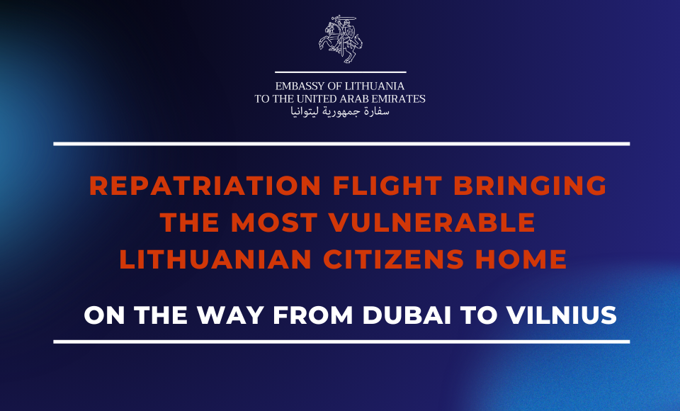 A repatriation flight has taken off from Dubai to Vilnius
